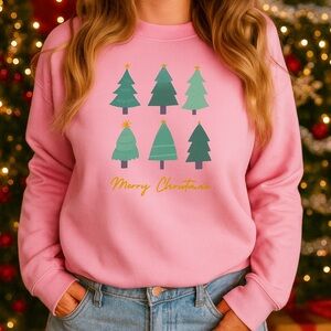 Pink Christmas Tree Sweater